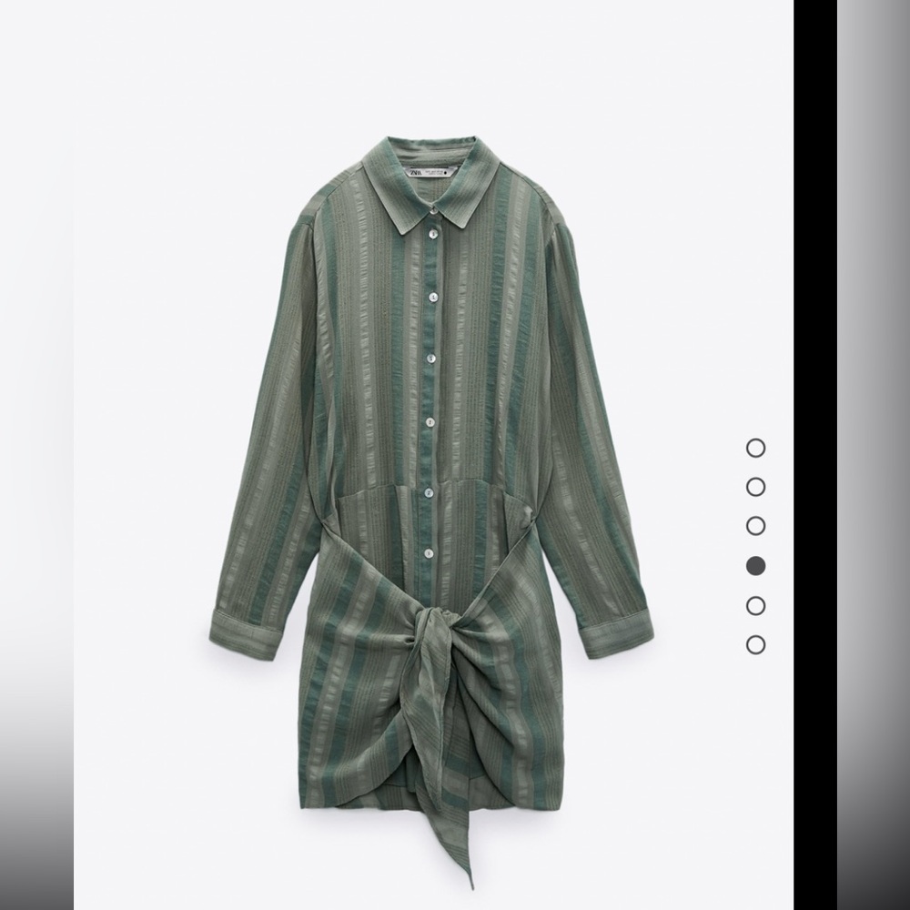 Zara Green Long Sleeve Dress